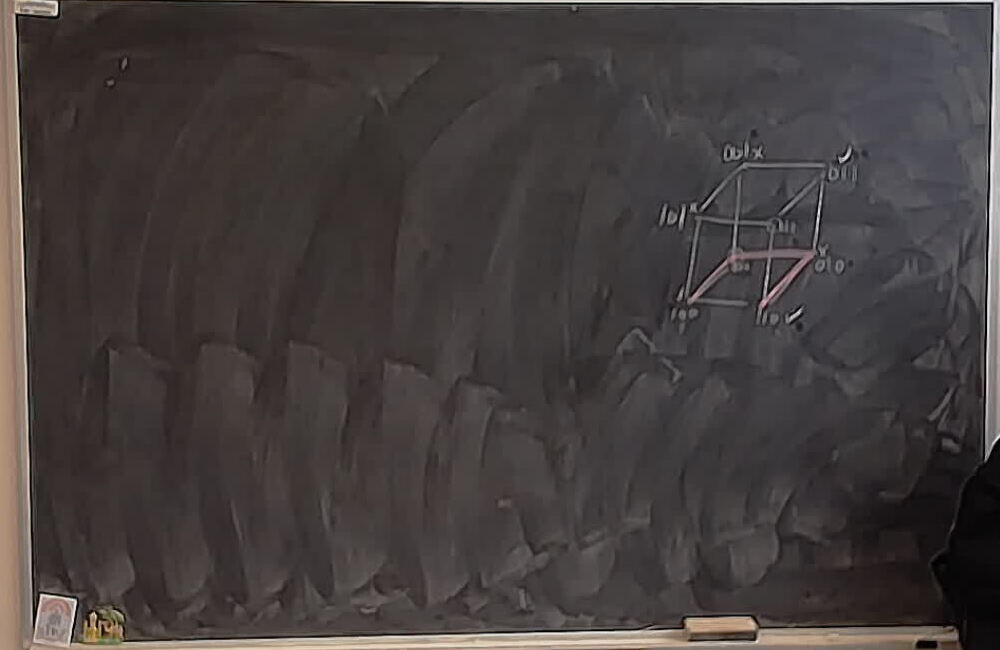A photo of a whiteboard titled: Nick’s Coin Flipping Puzzle 1x3