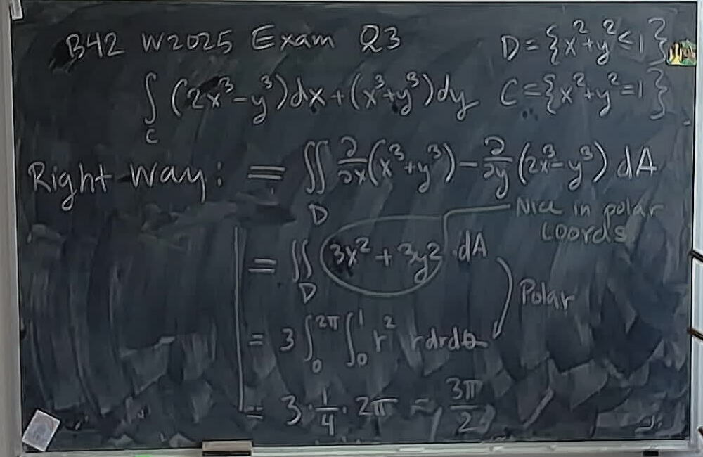 A photo of a whiteboard titled: B42 W2025 Exam Q3: Right Way
