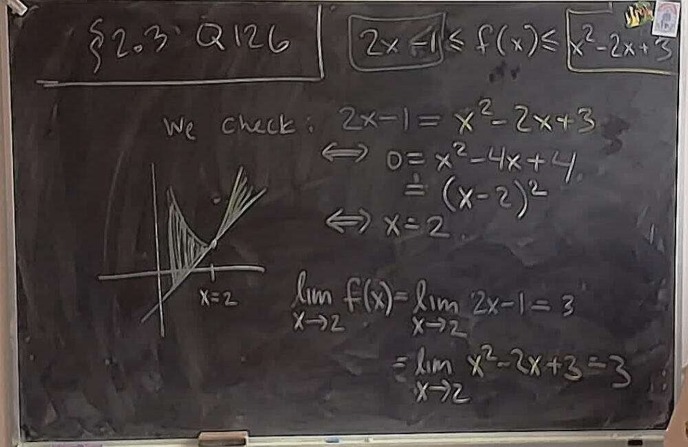 A photo of a whiteboard titled: OpenStax S2.3 Q126