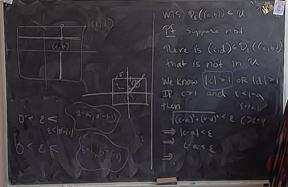 A photo of a whiteboard titled: Open Box Proof