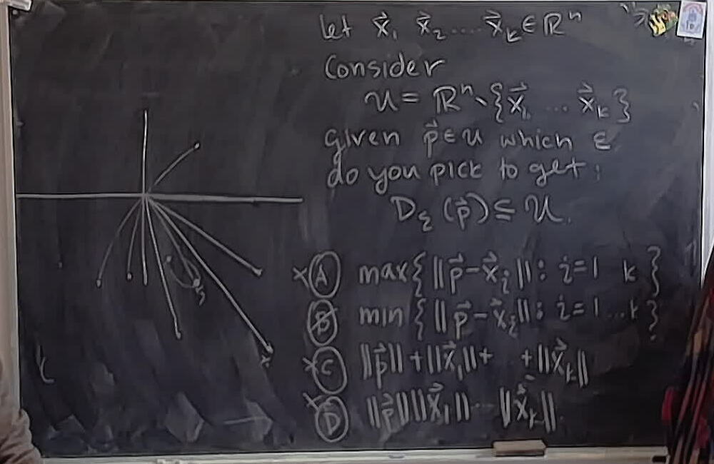 A photo of a whiteboard titled: Multiple Choice Open Set Question