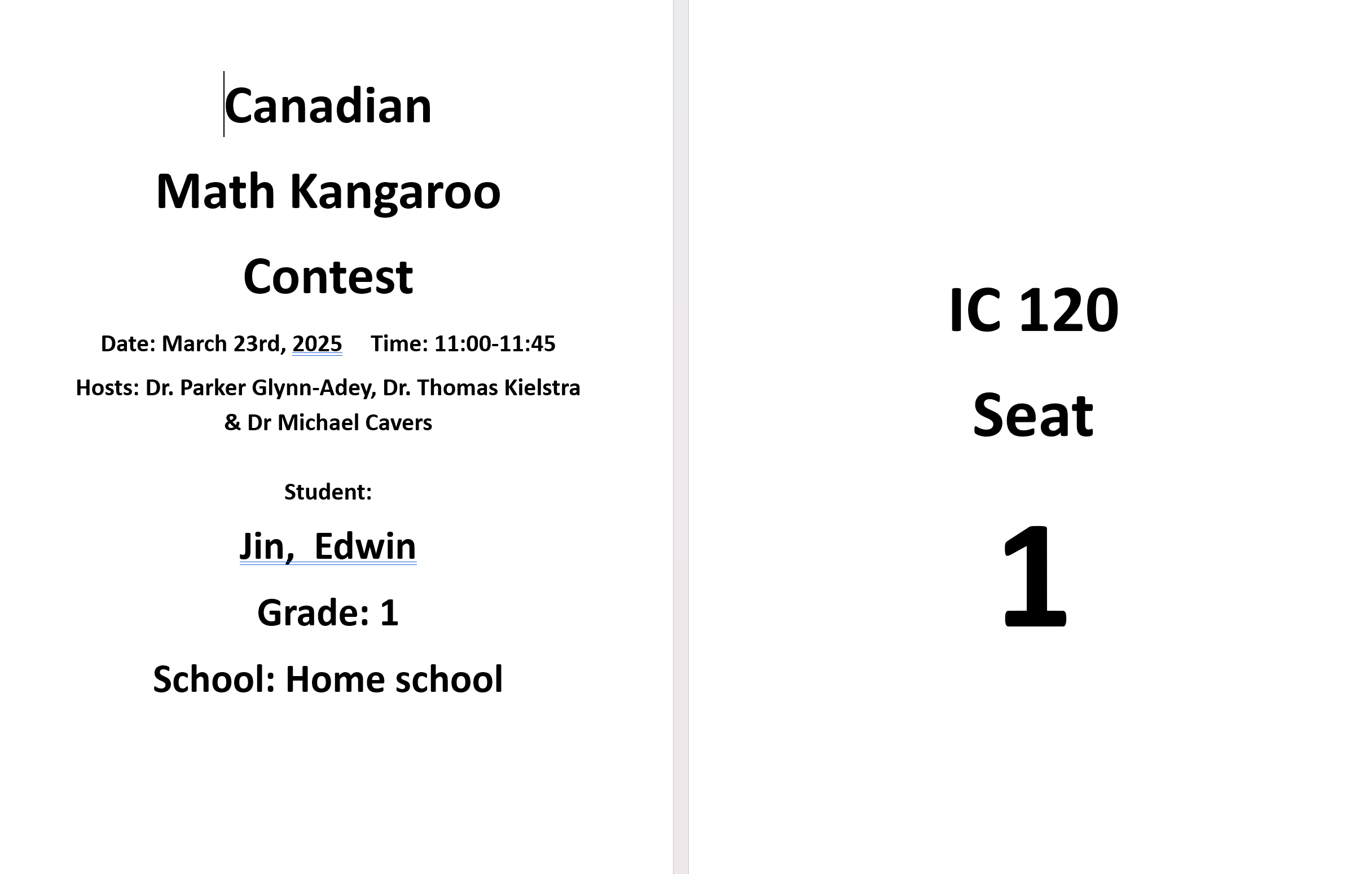 Test Cover for IC 120 Seat 1